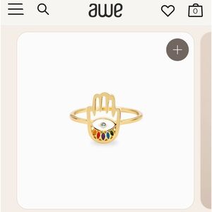 Awe-inspired hamsa ring